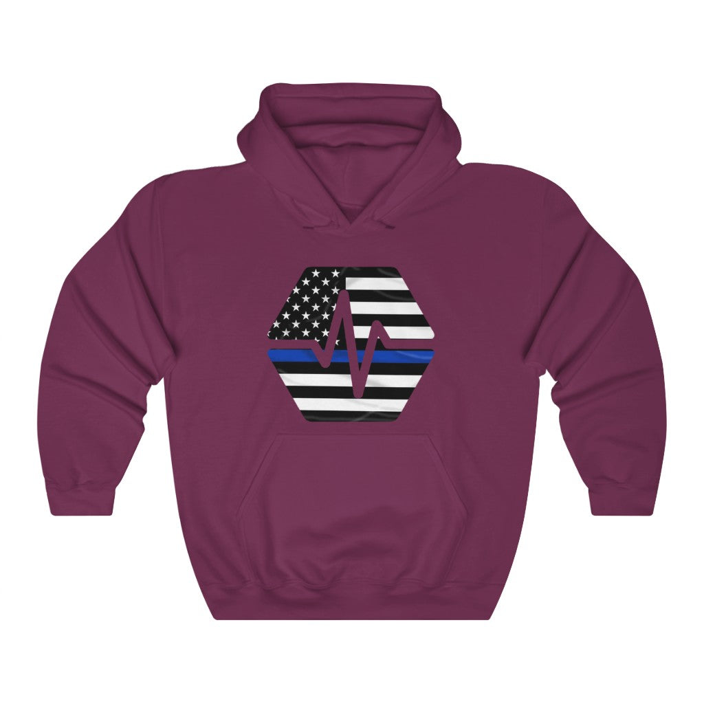 PulseChain Thin Blue Line Unisex Heavy Blend Hooded Sweatshirt