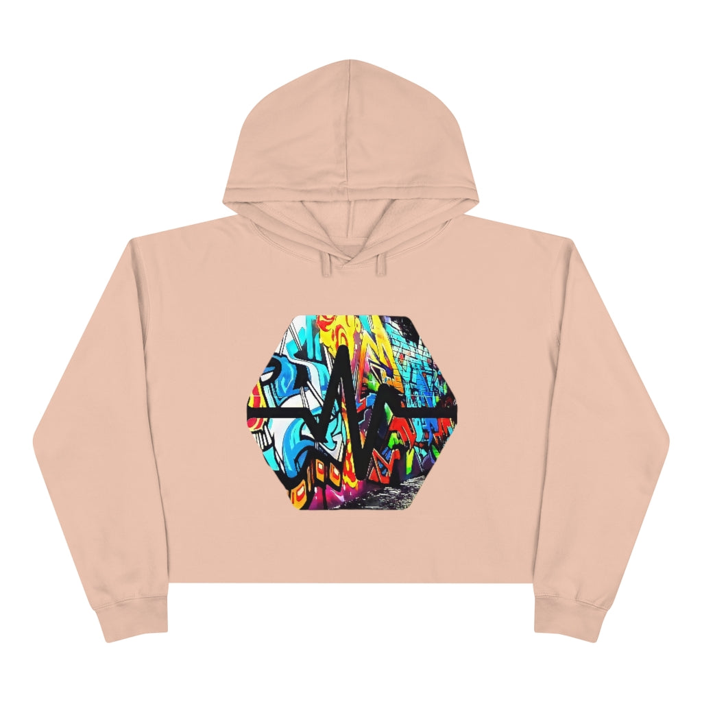 PulseChain Graffiti #5 Women's Crop Hoodie