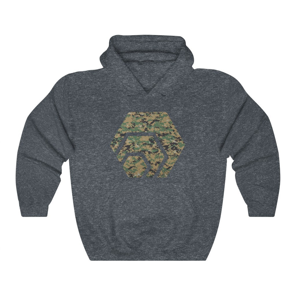 HEX Marine Camouflage Unisex Heavy Blend Hooded Sweatshirt