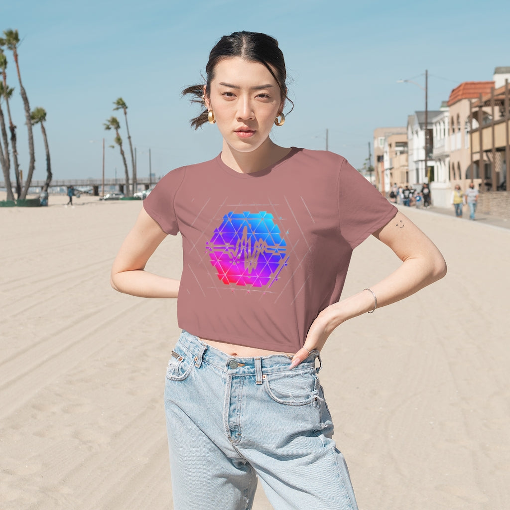 PulseChain Women's Flowy Cropped Tee