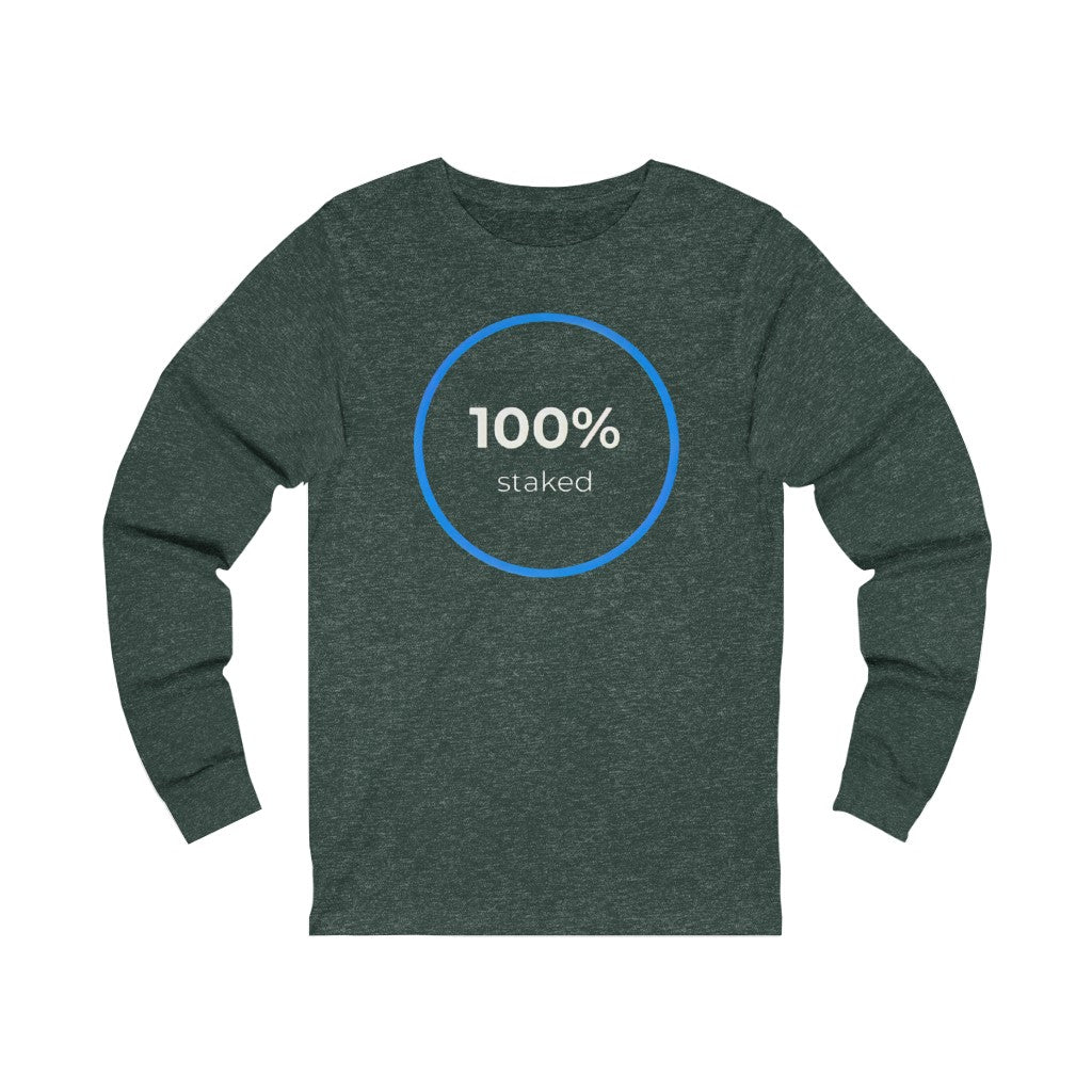 100% Staked HEX Unisex Jersey Long Sleeve Tee