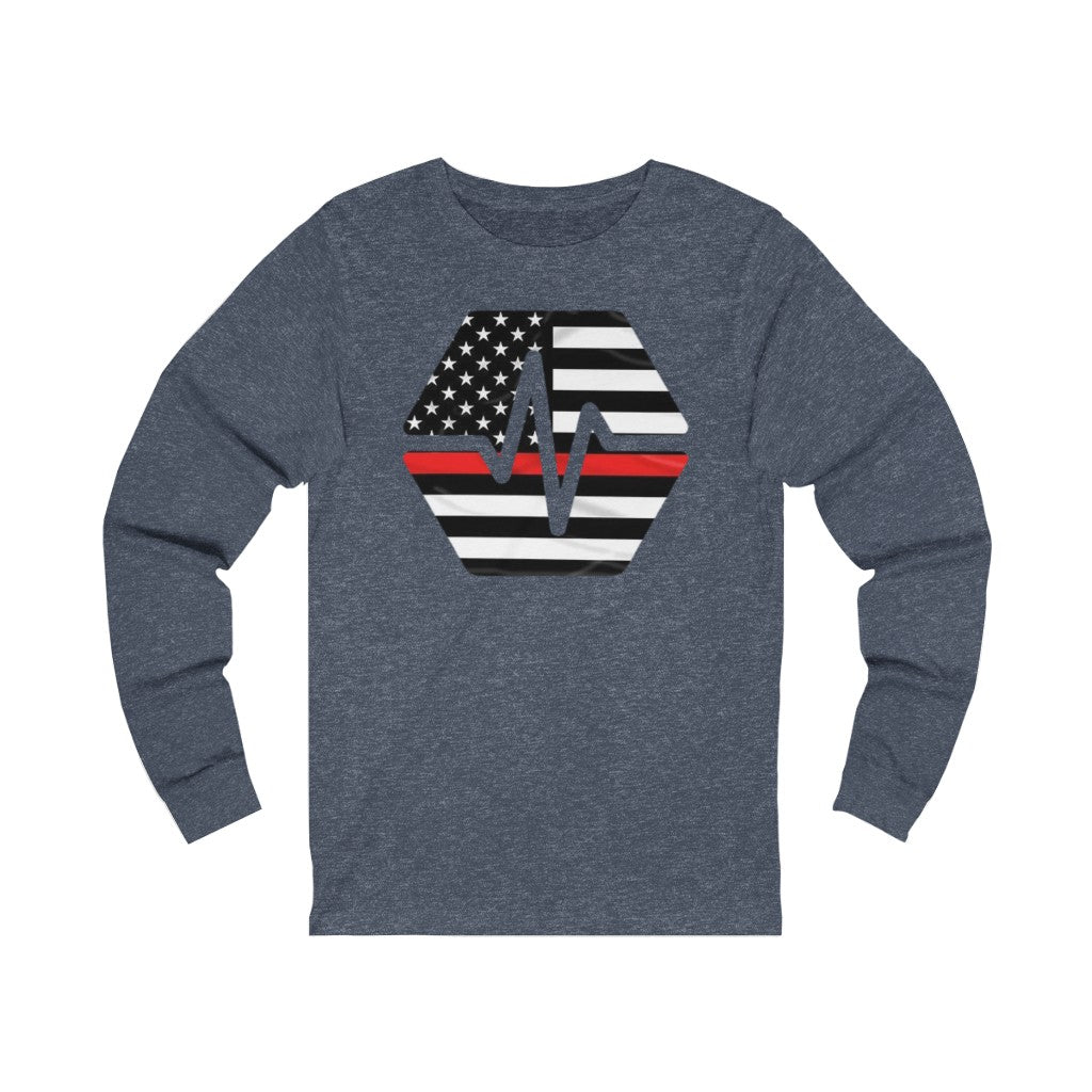PulseChain Thin Red Line Unisex Jersey Long Sleeve Tee