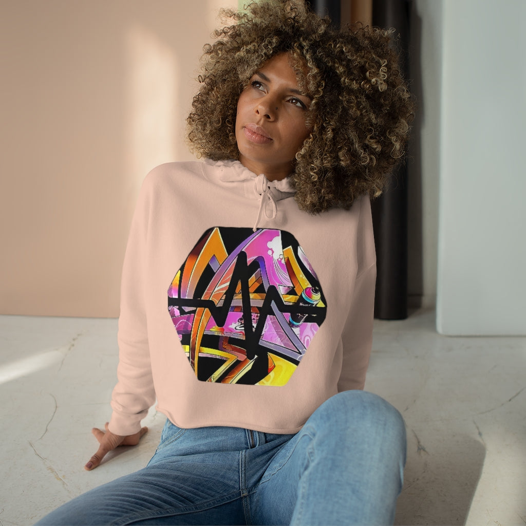 PulseChain Graffiti #6 Women's Crop Hoodie