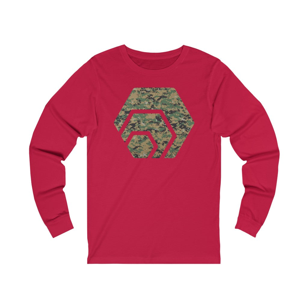 HEX Marine Camouflage Unisex Jersey Long Sleeve Tee
