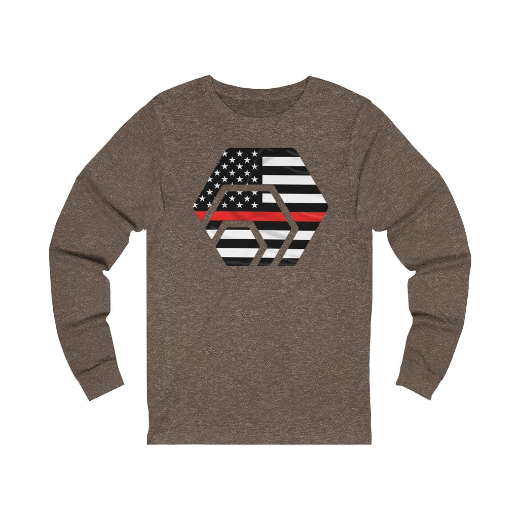 HEX Thin Red Line Unisex Jersey Long Sleeve Tee