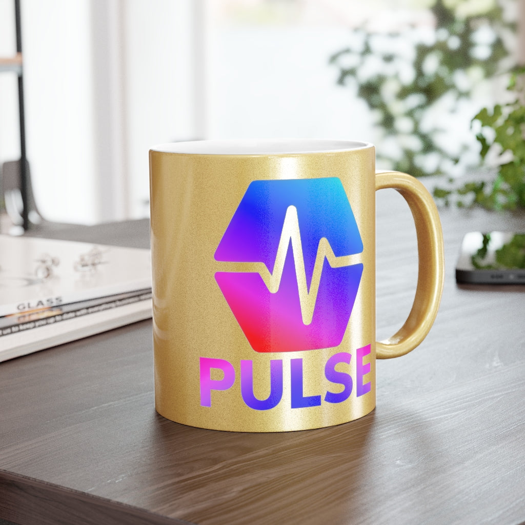 PulseChain Metallic Mug (Silver / Gold)