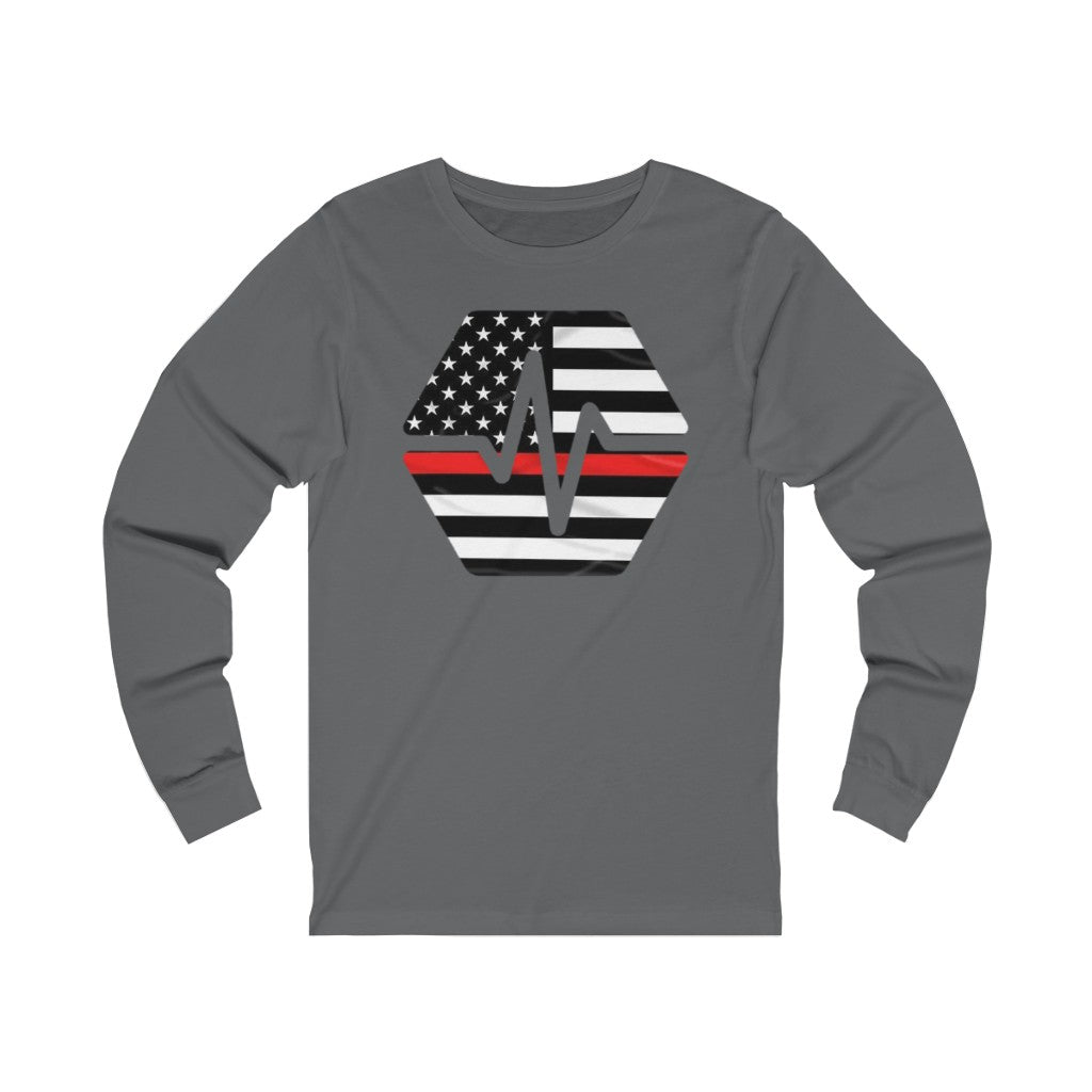 PulseChain Thin Red Line Unisex Jersey Long Sleeve Tee