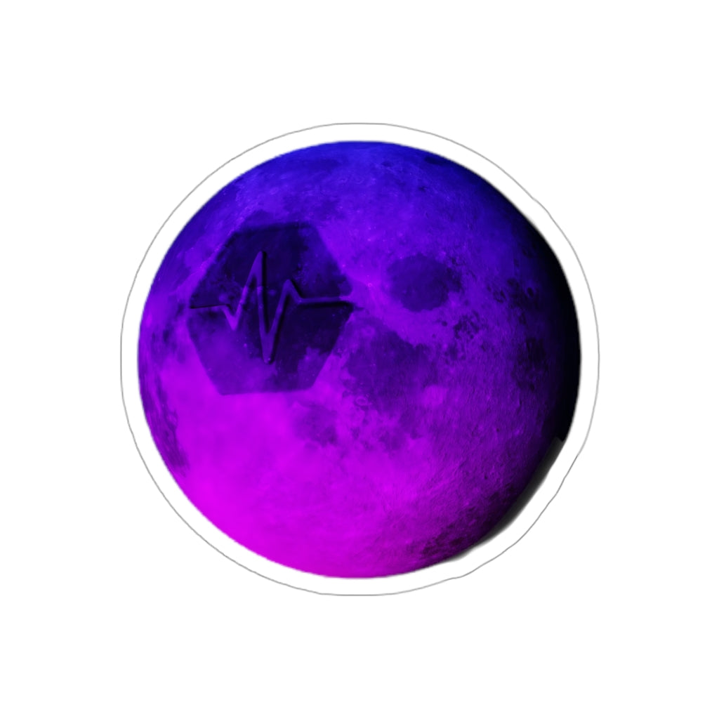 Pulse To The Moon Die-Cut Stickers (Water Resistant)