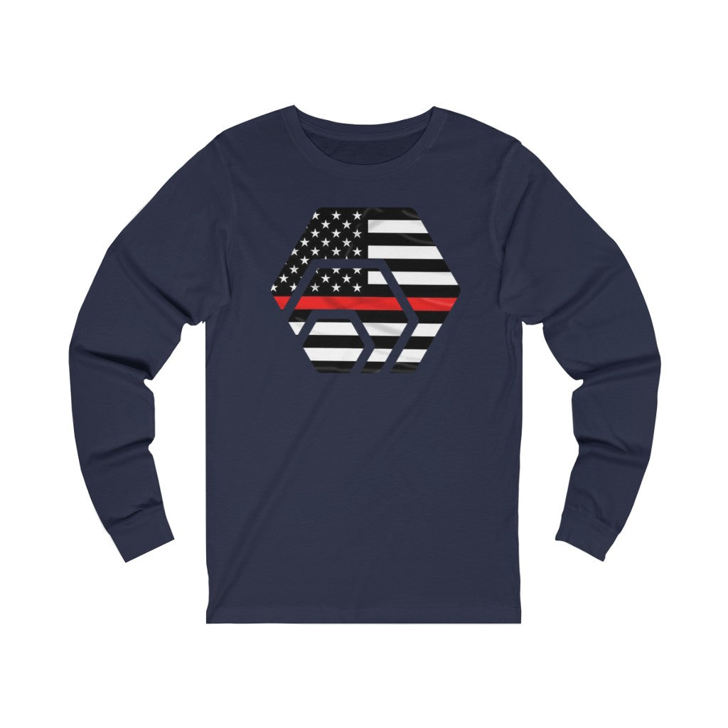 HEX Thin Red Line Unisex Jersey Long Sleeve Tee