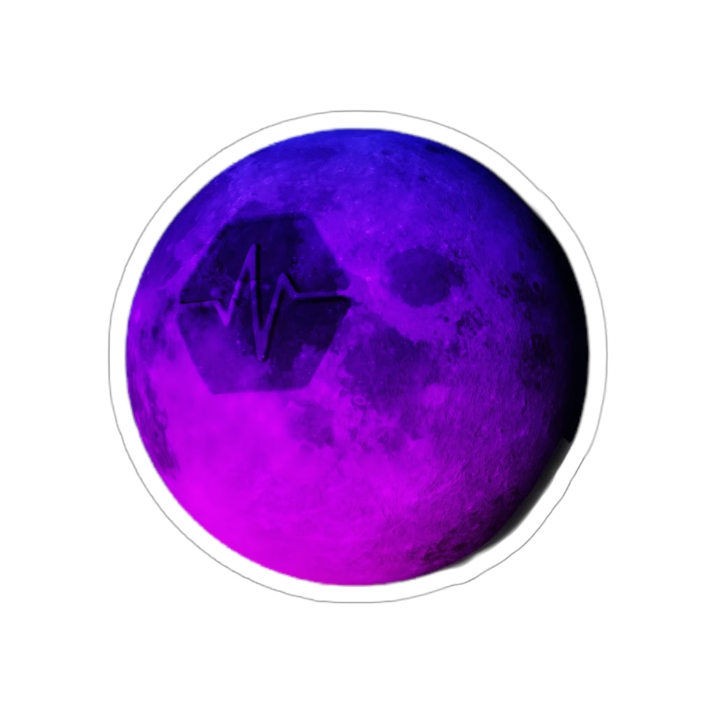 Pulse To The Moon Die-Cut Stickers (Water Resistant)
