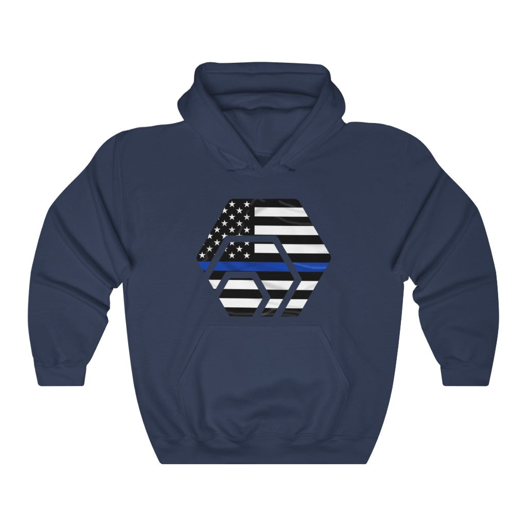 HEX Thin Blue Line Unisex Heavy Blend Hooded Sweatshirt