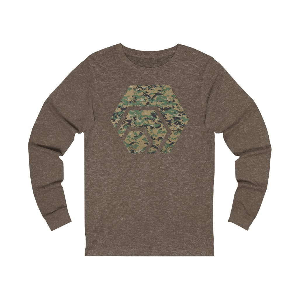 HEX Marine Camouflage Unisex Jersey Long Sleeve Tee