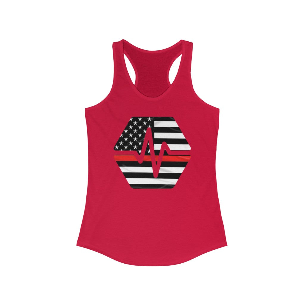 PulseChain Thin Red Line Women's Ideal Racerback Tank