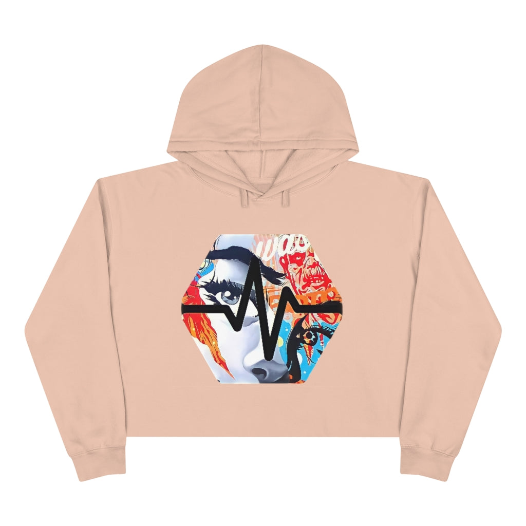 PulseChain Graffiti #3 Women's Crop Hoodie