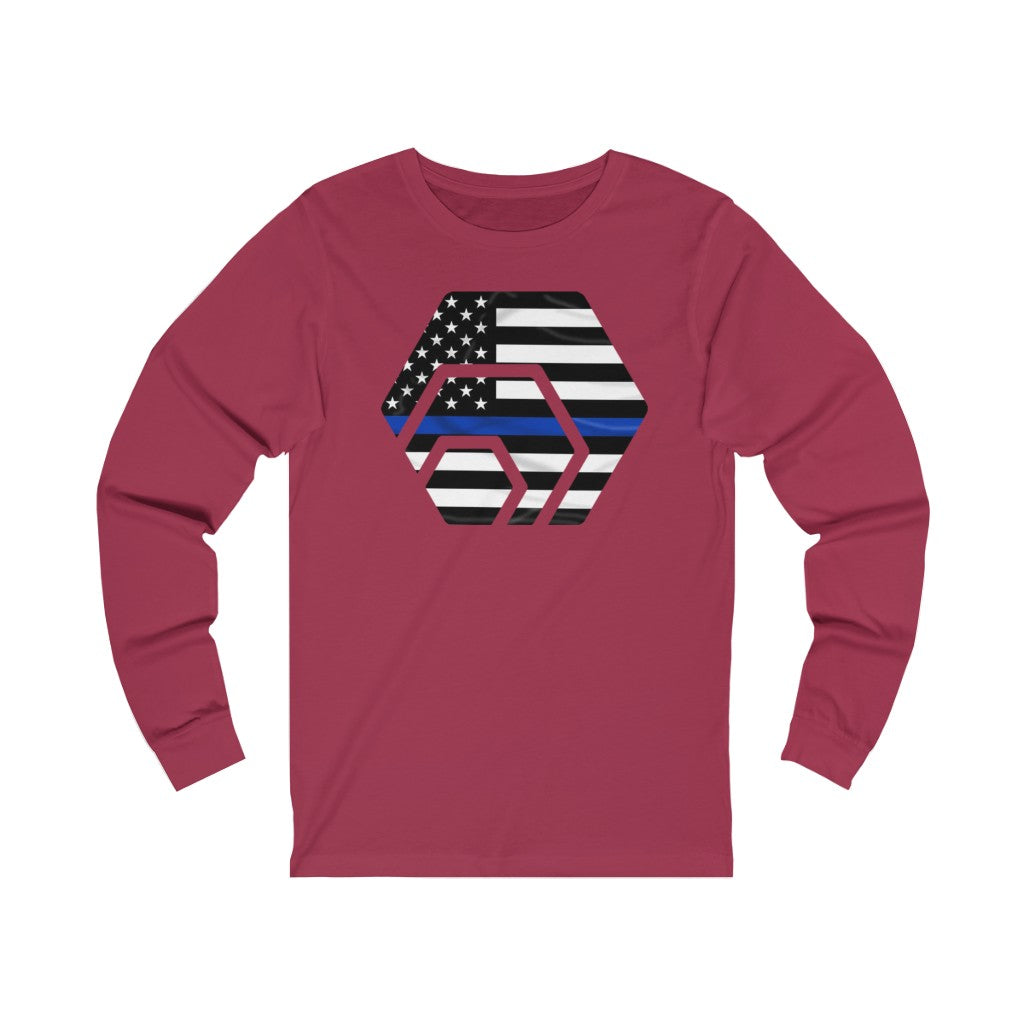 HEX Thin Blue Line Unisex Jersey Long Sleeve Tee