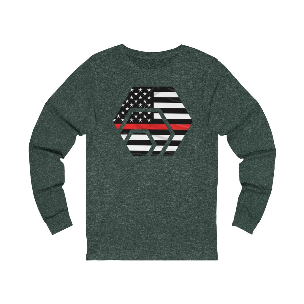 HEX Thin Red Line Unisex Jersey Long Sleeve Tee