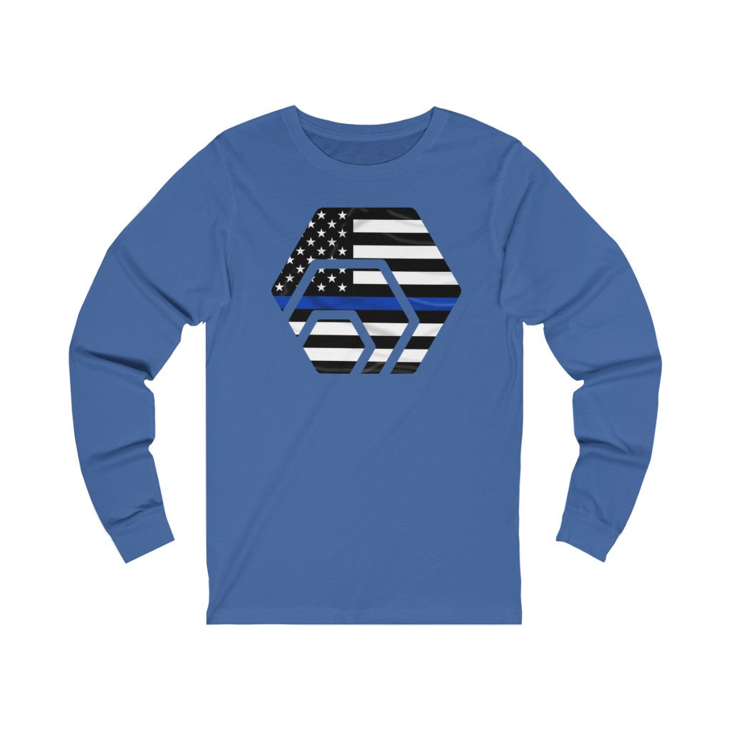 HEX Thin Blue Line Unisex Jersey Long Sleeve Tee