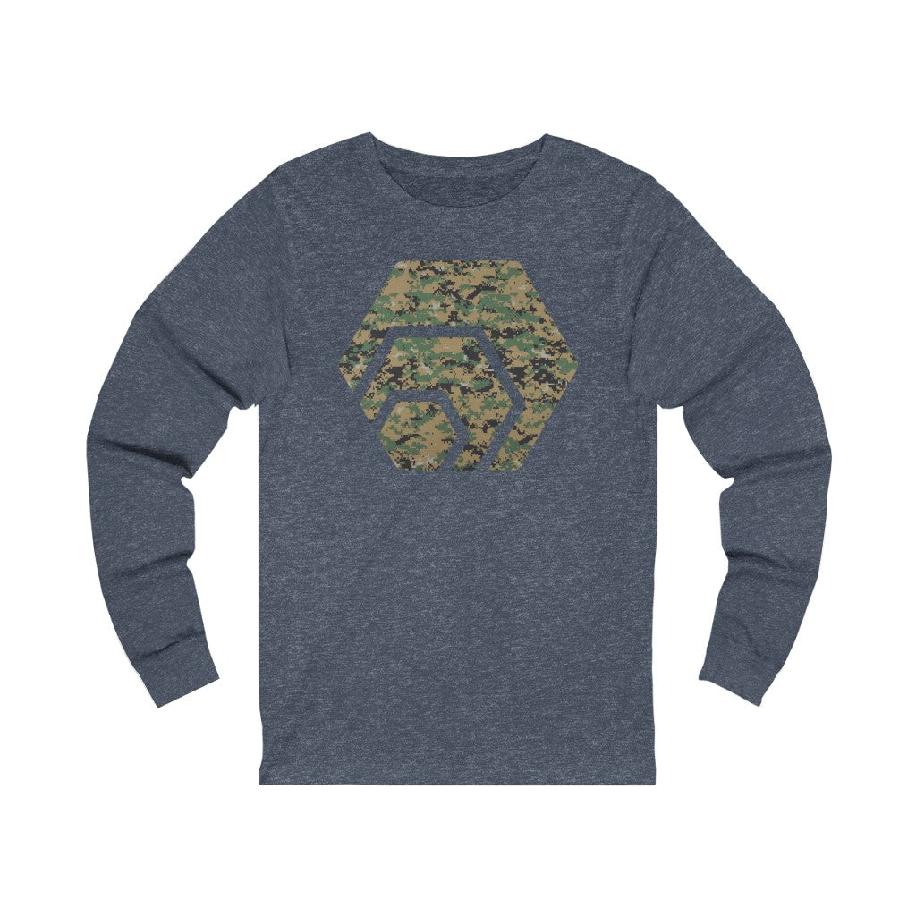 HEX Marine Camouflage Unisex Jersey Long Sleeve Tee