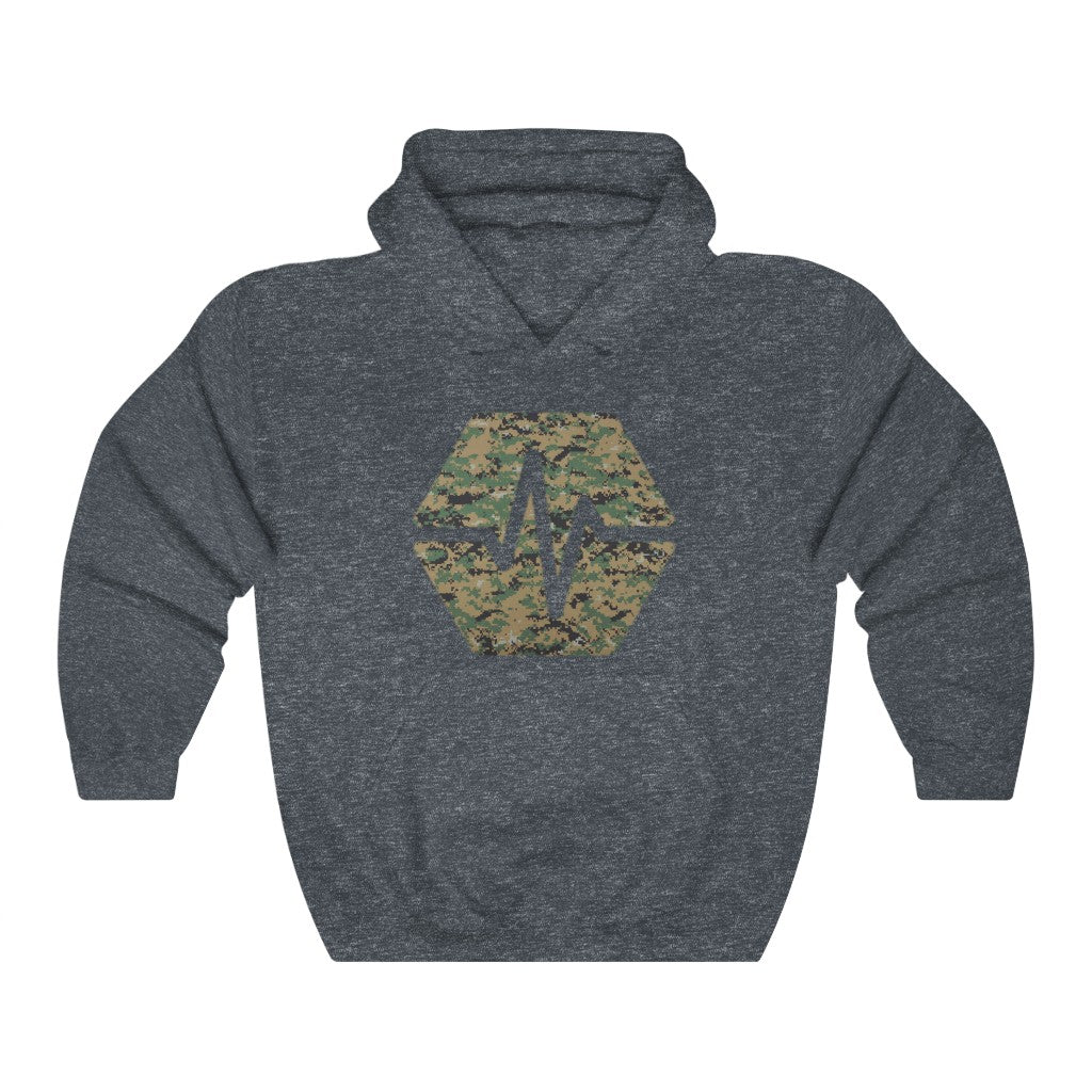 PulseChain Marine Camouflage Unisex Heavy Blend Hooded Sweatshirt