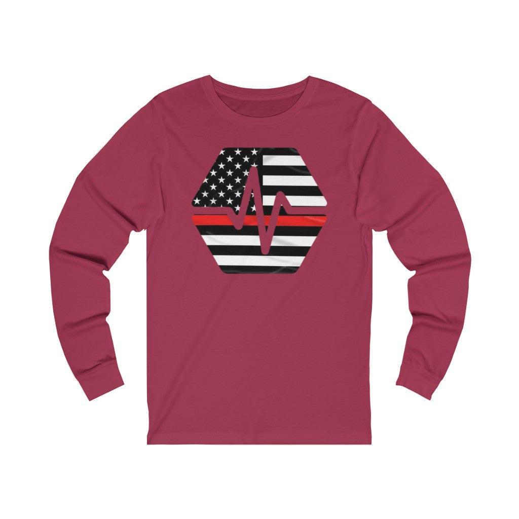 PulseChain Thin Red Line Unisex Jersey Long Sleeve Tee