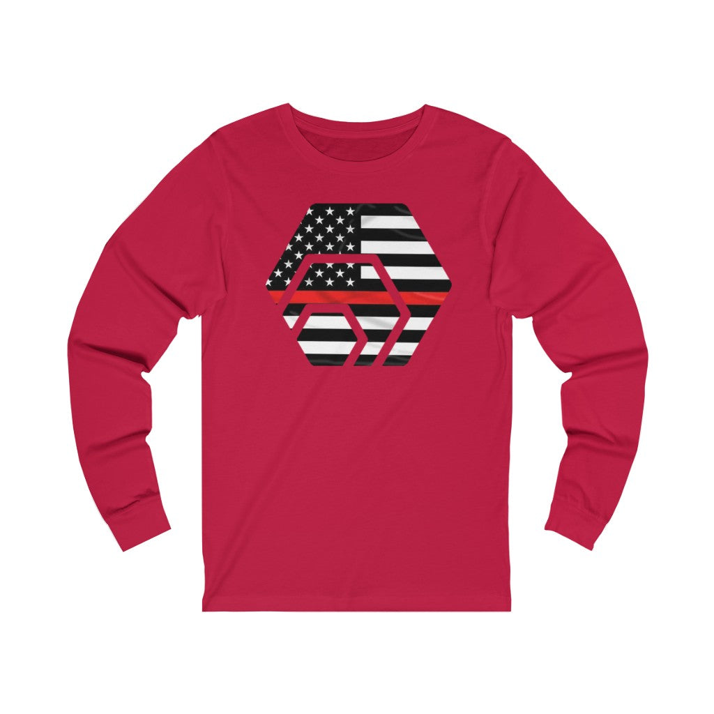 HEX Thin Red Line Unisex Jersey Long Sleeve Tee