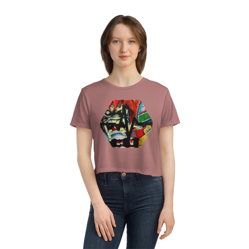 PulseChain Graffiti #2 Women's Flowy Cropped Tee