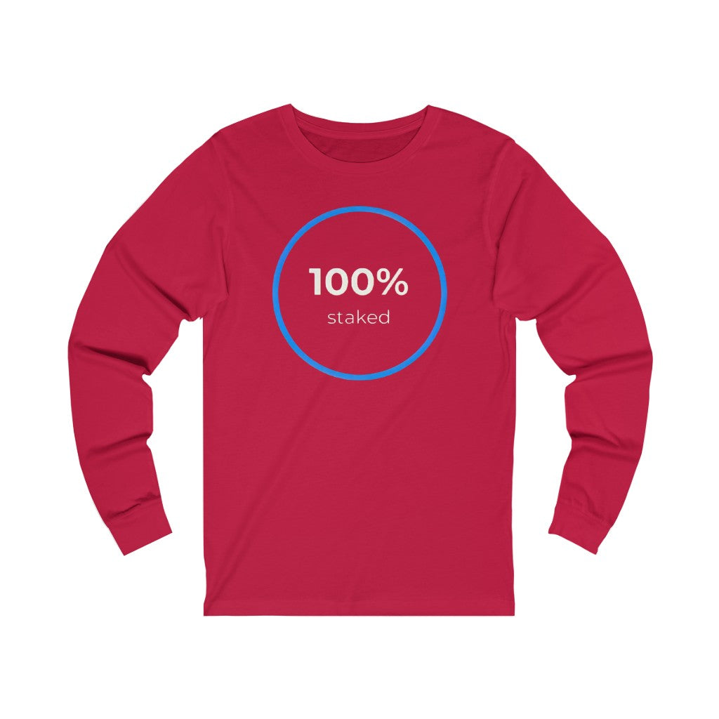 100% Staked HEX Unisex Jersey Long Sleeve Tee
