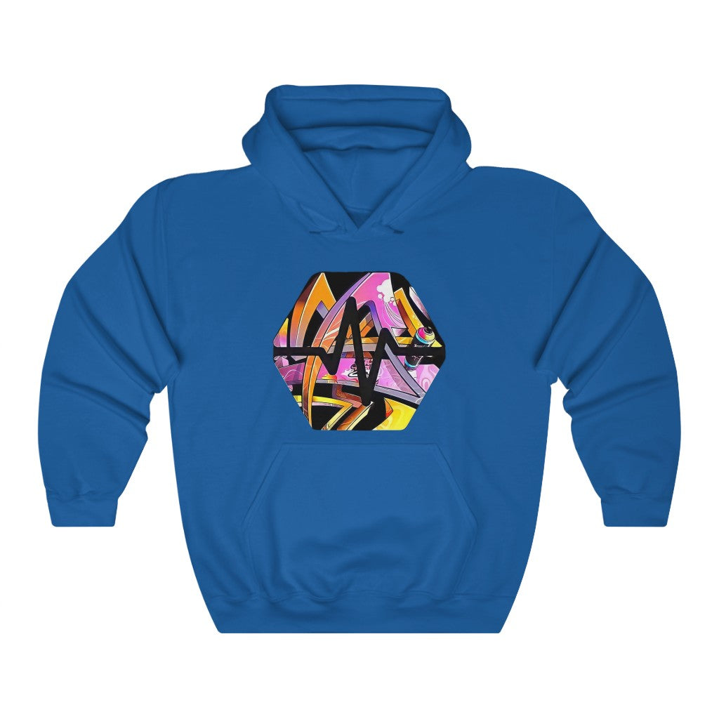 PulseChain Graffiti #6 Unisex Heavy Blend Hooded Sweatshirt