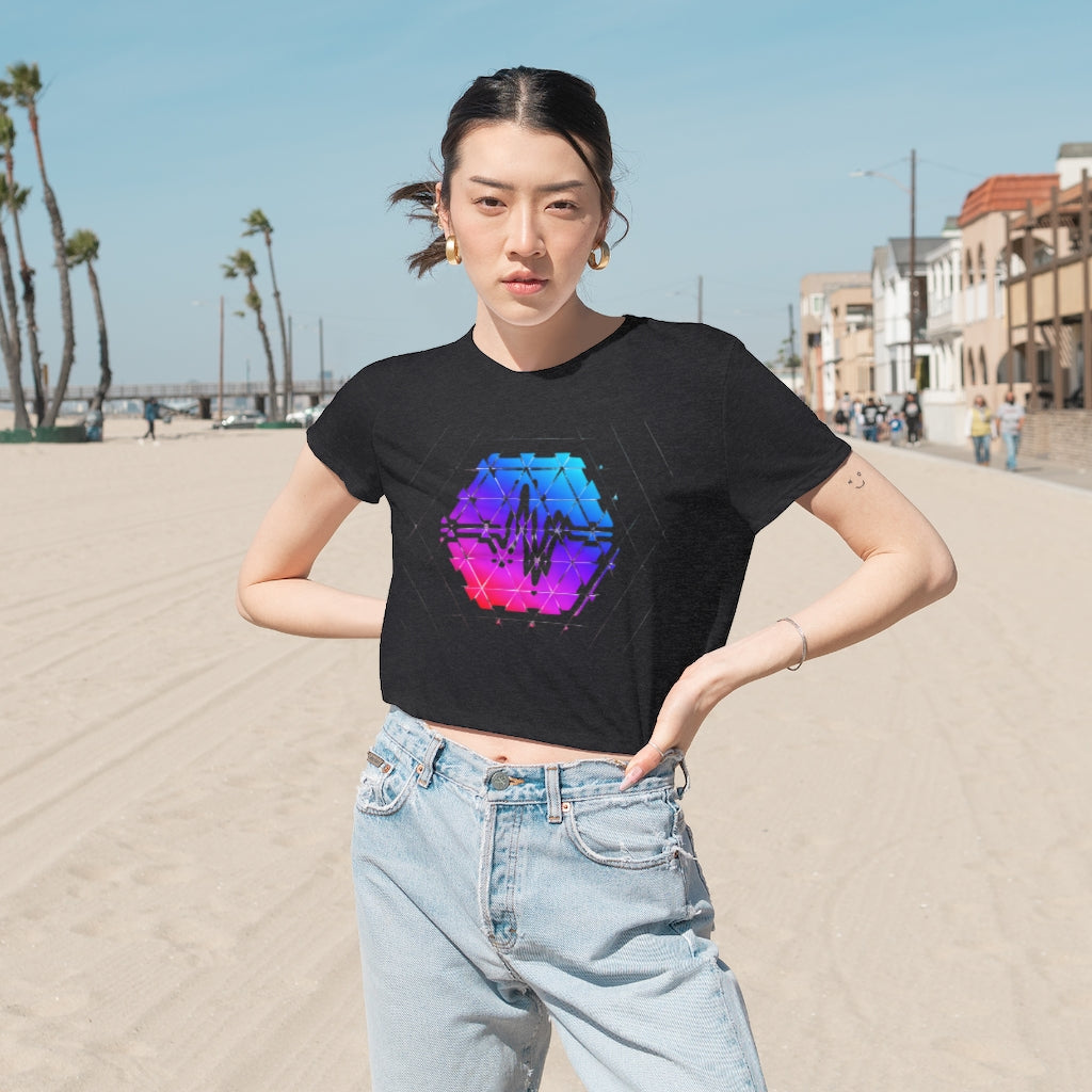 PulseChain Women's Flowy Cropped Tee