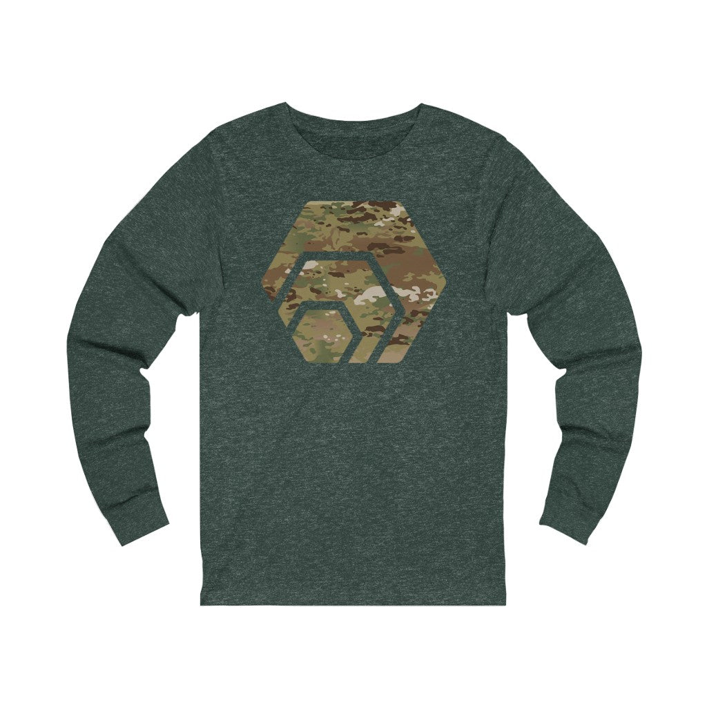 Hex Army Camouflage Unisex Jersey Long Sleeve Tee