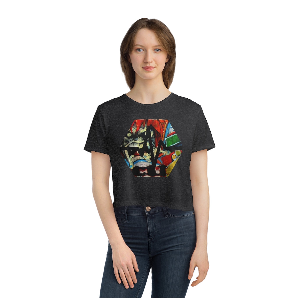 PulseChain Graffiti #2 Women's Flowy Cropped Tee