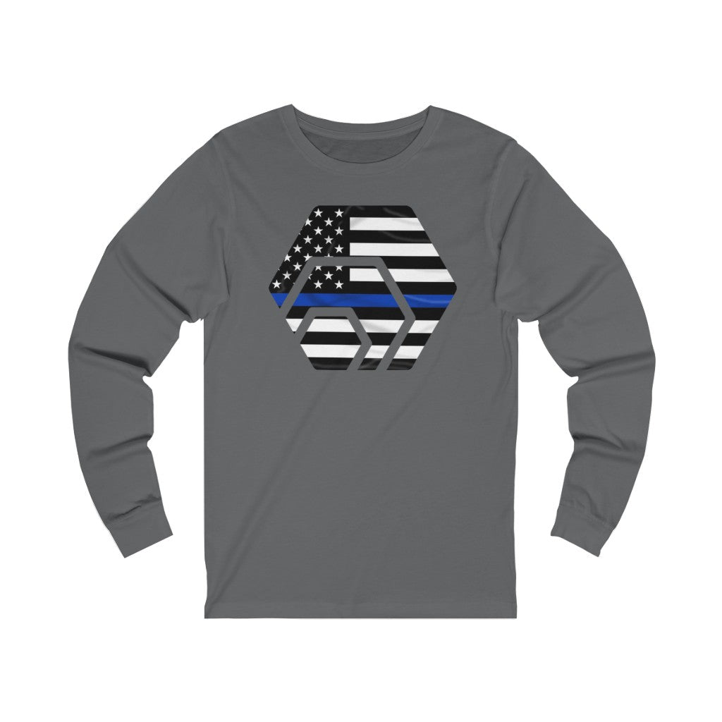 HEX Thin Blue Line Unisex Jersey Long Sleeve Tee
