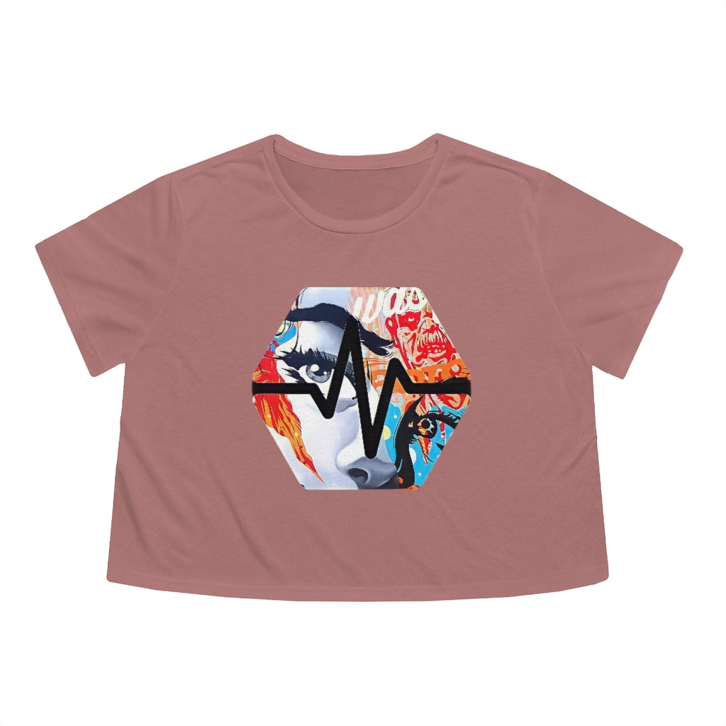 PulseChain Graffiti #3 Women's Flowy Cropped Tee