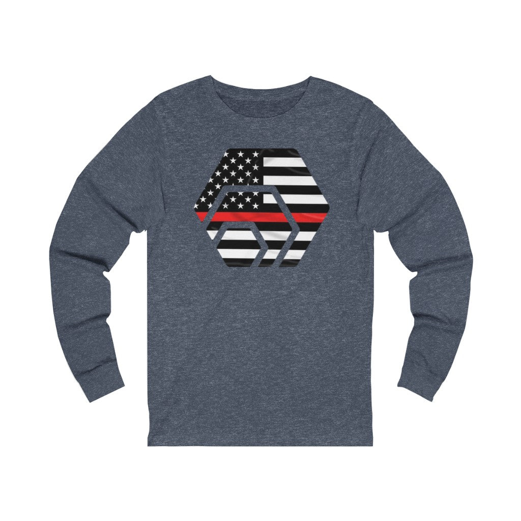 HEX Thin Red Line Unisex Jersey Long Sleeve Tee