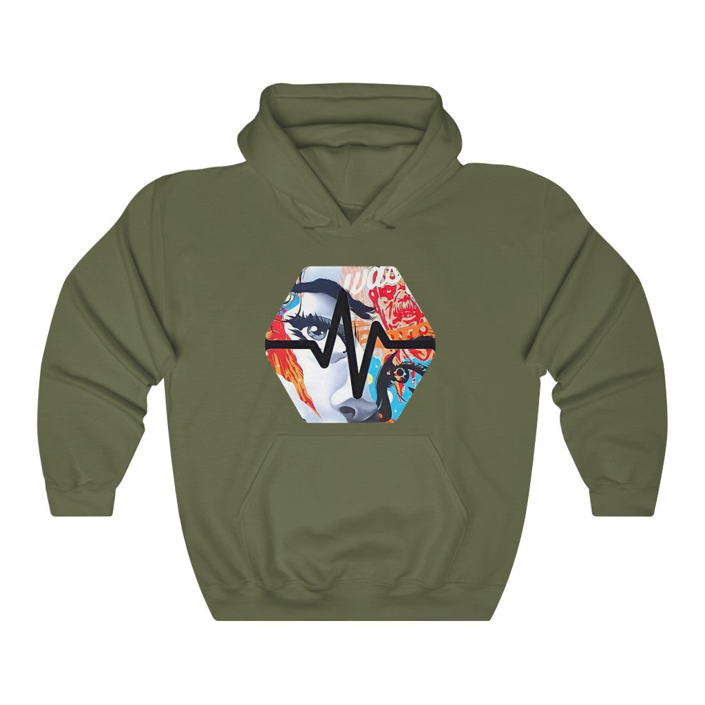 PulseChain Graffiti #3 Unisex Heavy Blend Hooded Sweatshirt