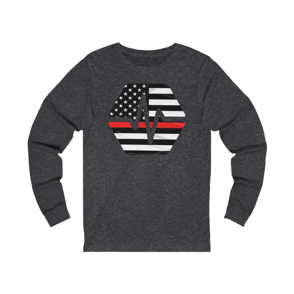 PulseChain Thin Red Line Unisex Jersey Long Sleeve Tee