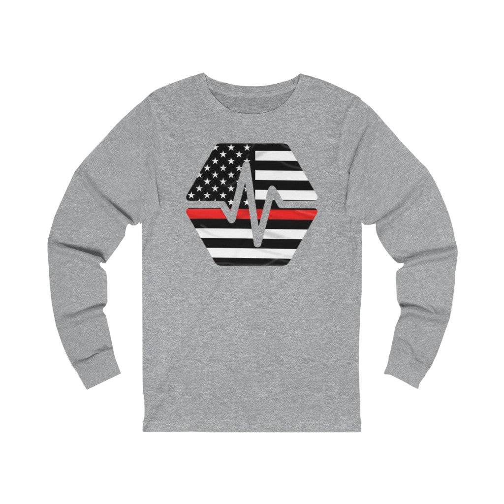 PulseChain Thin Red Line Unisex Jersey Long Sleeve Tee