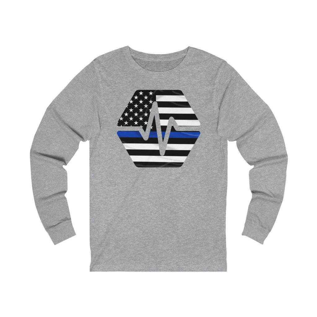 PulseChain Thin Blue Line Unisex Jersey Long Sleeve Tee