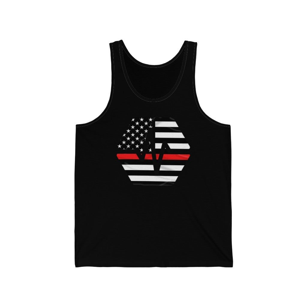 PulseChain Thin Red Line Unisex Jersey Tank