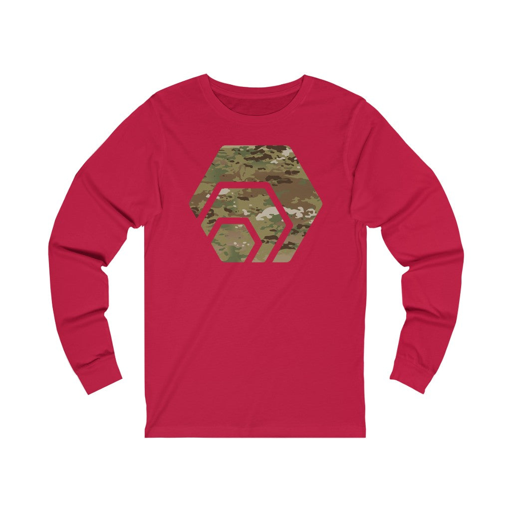 Hex Army Camouflage Unisex Jersey Long Sleeve Tee