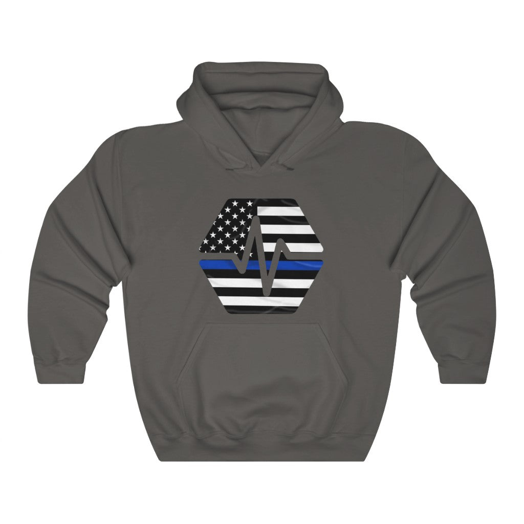 PulseChain Thin Blue Line Unisex Heavy Blend Hooded Sweatshirt