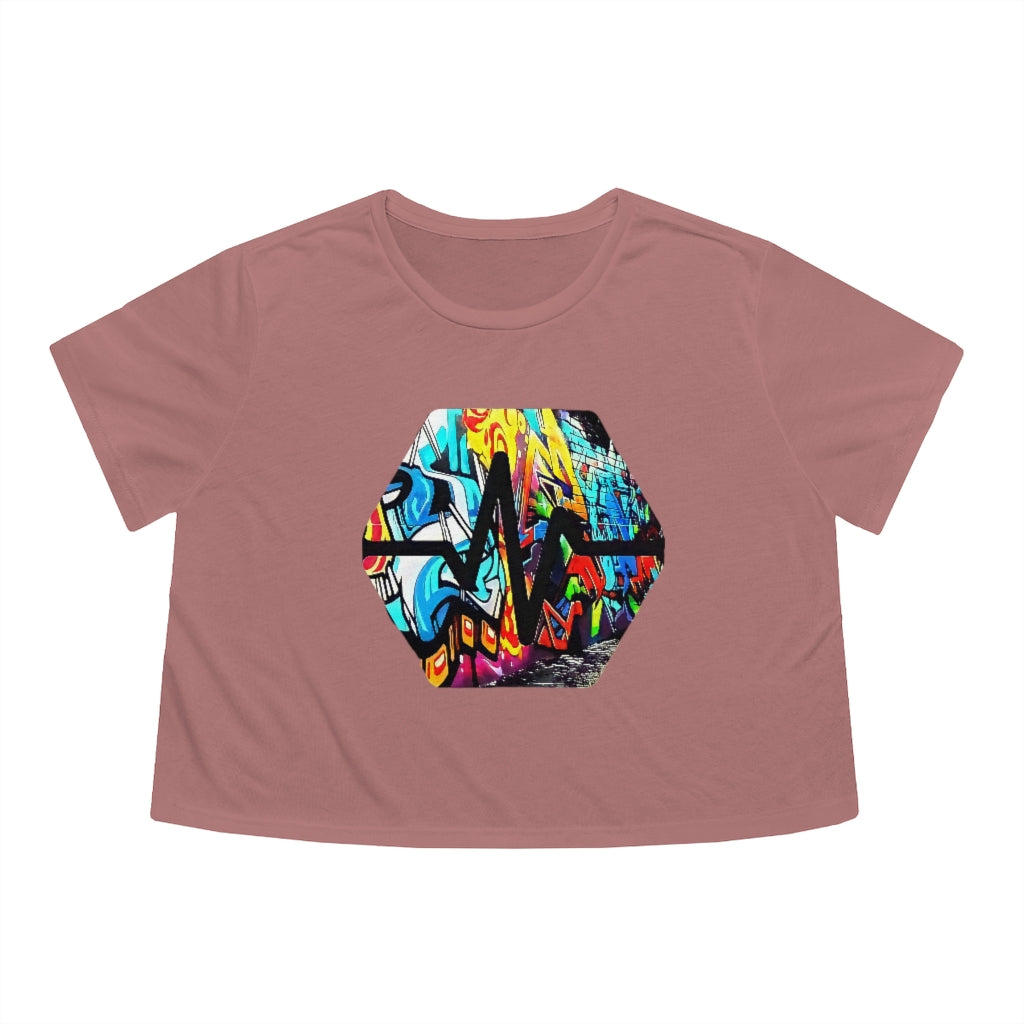 PulseChain Graffiti #5 Women's Flowy Cropped Tee