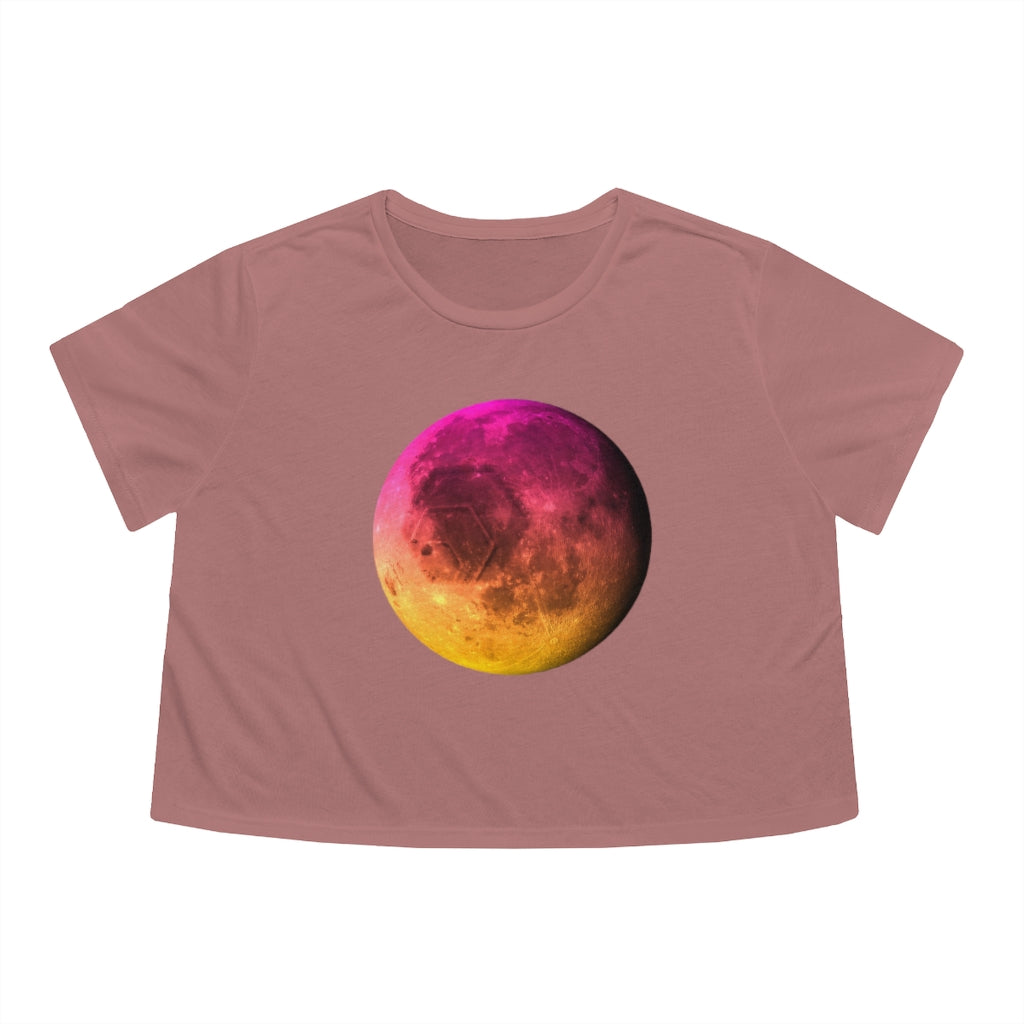 HEX To The Moon Women's Flowy Cropped Tee