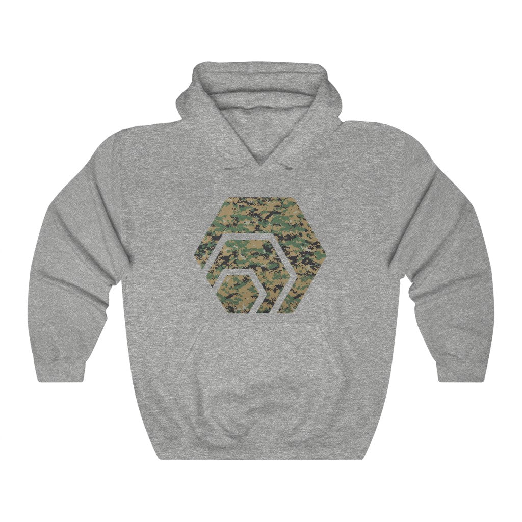 HEX Marine Camouflage Unisex Heavy Blend Hooded Sweatshirt