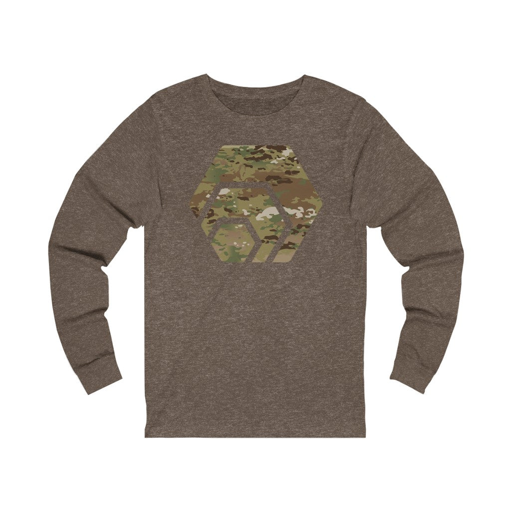 Hex Army Camouflage Unisex Jersey Long Sleeve Tee