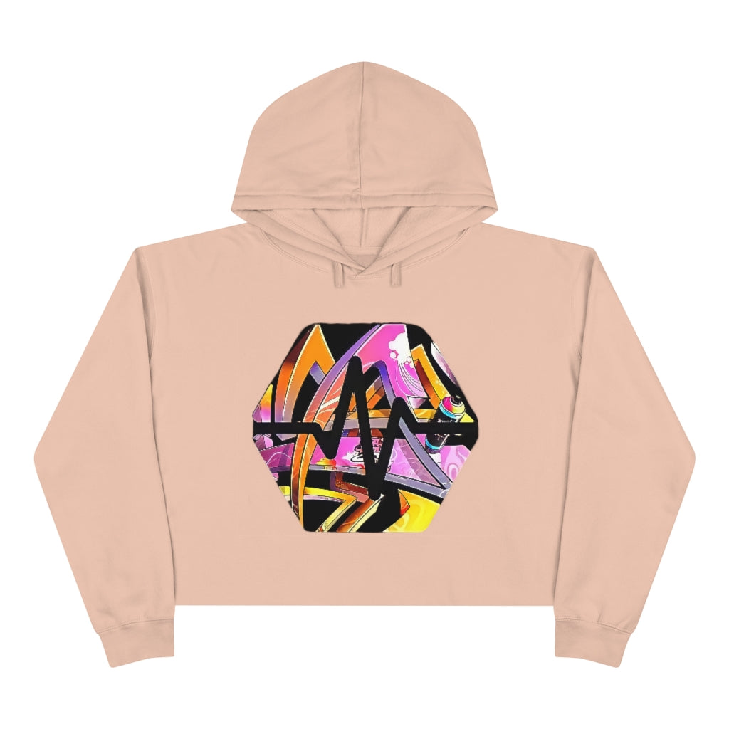 PulseChain Graffiti #6 Women's Crop Hoodie
