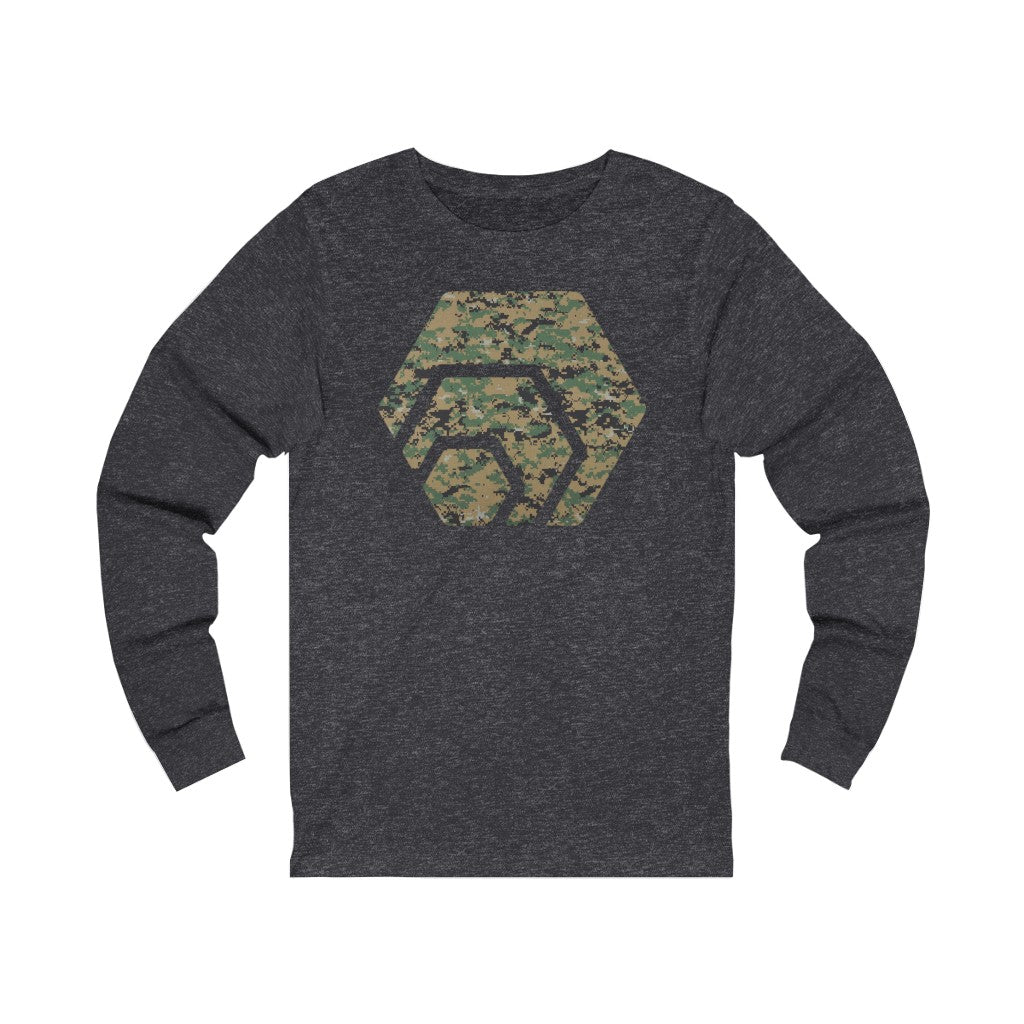 HEX Marine Camouflage Unisex Jersey Long Sleeve Tee
