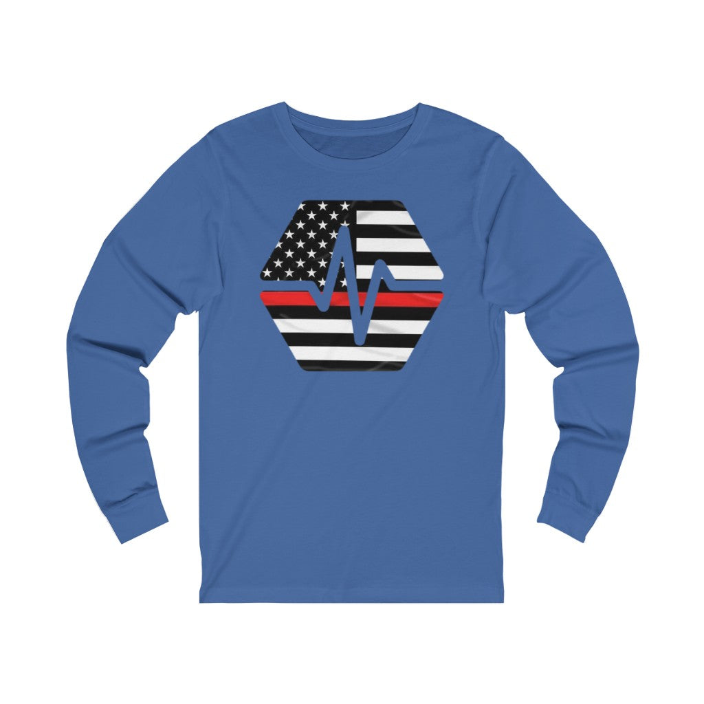 PulseChain Thin Red Line Unisex Jersey Long Sleeve Tee