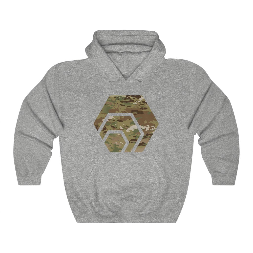 HEX Army Camouflage Unisex Blend Hooded Sweatshirt