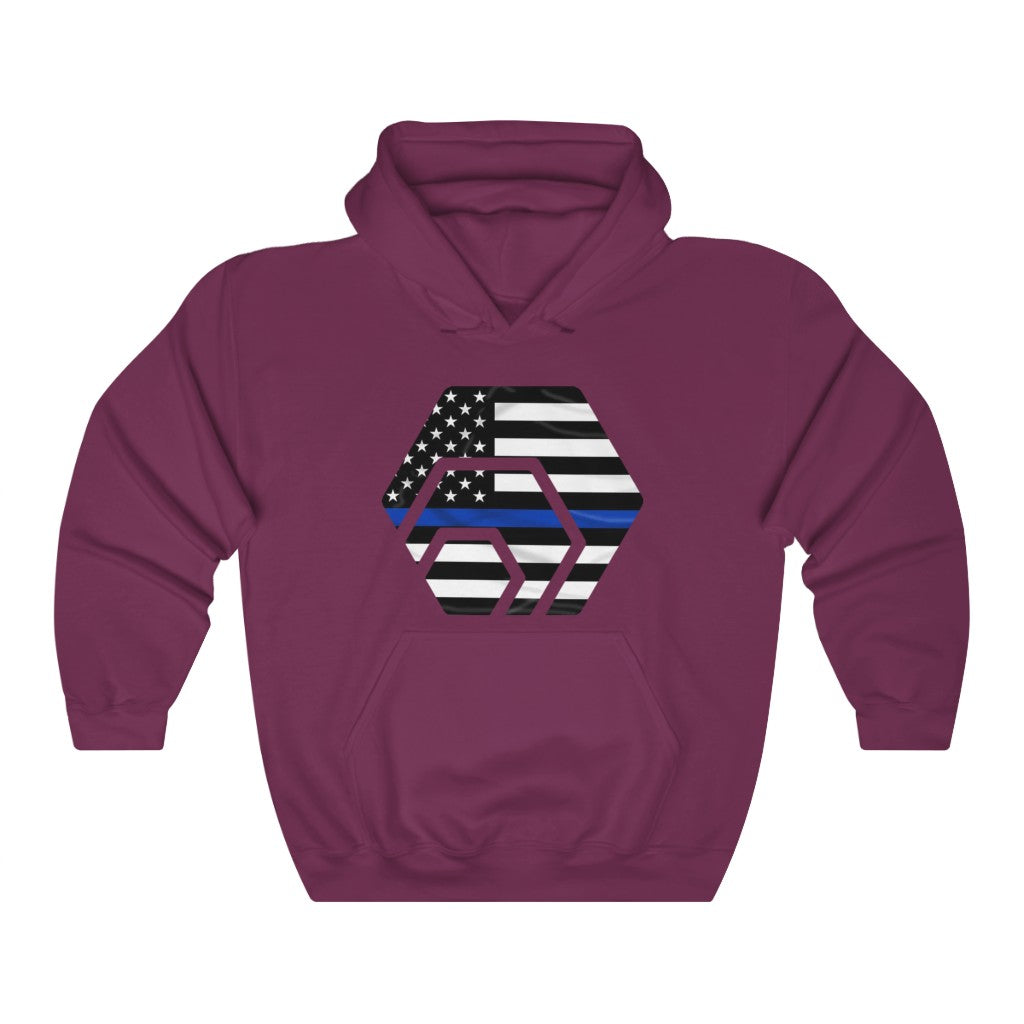 HEX Thin Blue Line Unisex Heavy Blend Hooded Sweatshirt